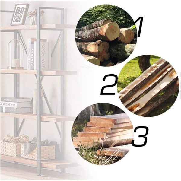 Four-Tier Wood and Metal Bookshelf – book case (view 4) | Roost & Roam