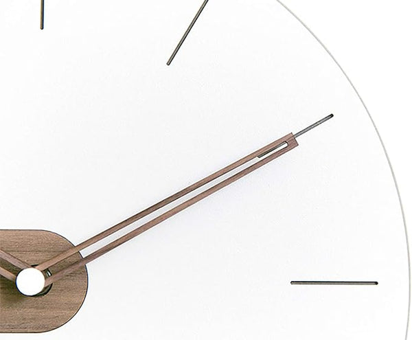 Numberless Exposed Wood Silent Wall Clock