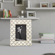 Moroccan Quatrefoil Bone Inlay Picture Frame