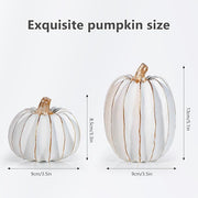 White Resin Pumpkin Decor Set