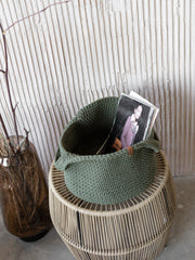 Chunky Crochet Round Storage Basket