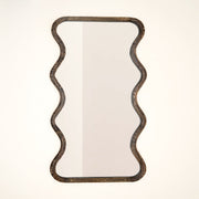 Wavy Mango Wood Full-Length Mirror
