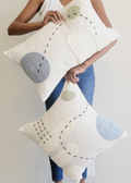 Textured Appliqué Woven Throw Pillow