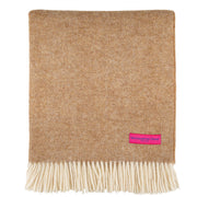 Herringbone Lambswool Fringe Throw