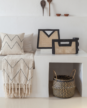 Chevron Seagrass Storage Basket