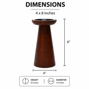 Turned Mango Wood Pillar Candle Holder