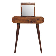 Chestnut Mango Wood Fold-Top Vanity Table
