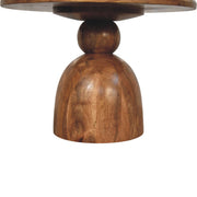 Sculpted Mango Wood Pedestal Coffee Table