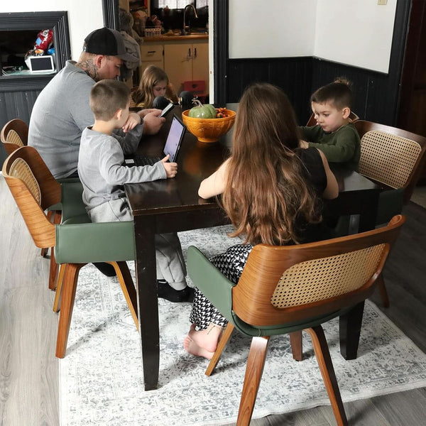 Cane-Back Swivel Armchair Dining Chair – dining room set (view 4) | Roost & Roam