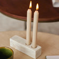 Marble Double Taper Candle Holder