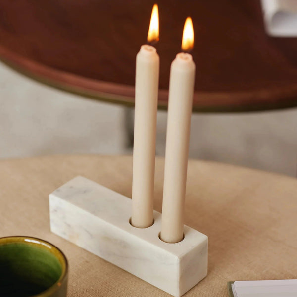 Marble Double Taper Candle Holder