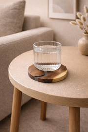 Wood & Clear Resin Coasters, Set of 4 — alternate view or variant option