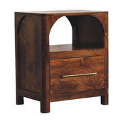 Arched Mango Wood Nightstand