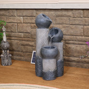 Tiered Cascading Globe Solar Fountain