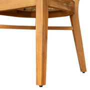 Acacia Wood Wicker Outdoor Dining Chair Set