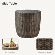 Outdoor Rattan Bistro Set With Comfortable Removable Cushions
