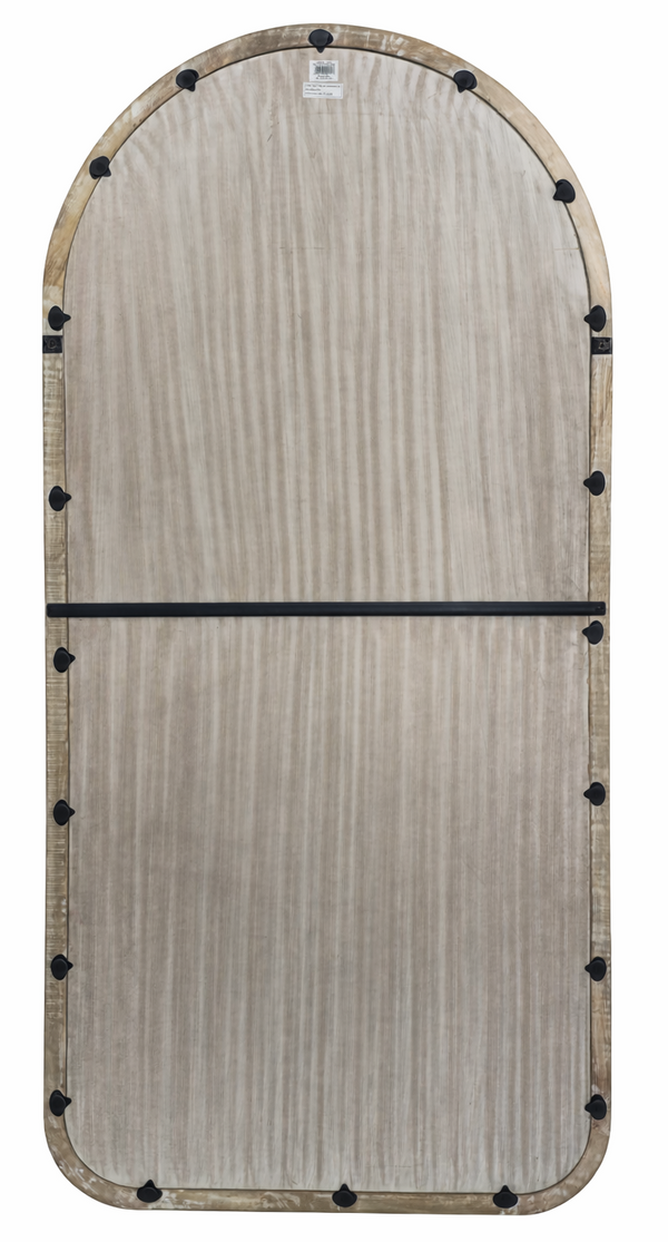 Arched Mango Wood Full-Length Mirror