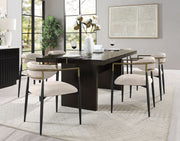 Open-Back Upholstered Dining Armchair Set