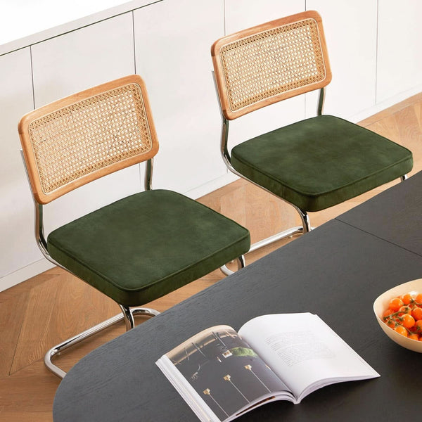 Cane Back Cantilever Dining Chair Set – dining room set (view 4) | Roost & Roam