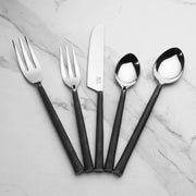 Textured Handle Stainless Flatware Set