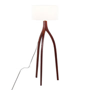 Tripod Wood-Tone Floor Lamp