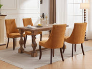 Channel-Tufted Ochre Upholstered Dining Chairs — additional product view 21
