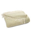 Merino Wool Herringbone Fringe Throw