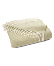 Merino Wool Herringbone Fringe Throw