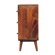 Curved Mango Wood Three-Drawer Dresser