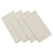 Grey Striped Cotton Napkin Set