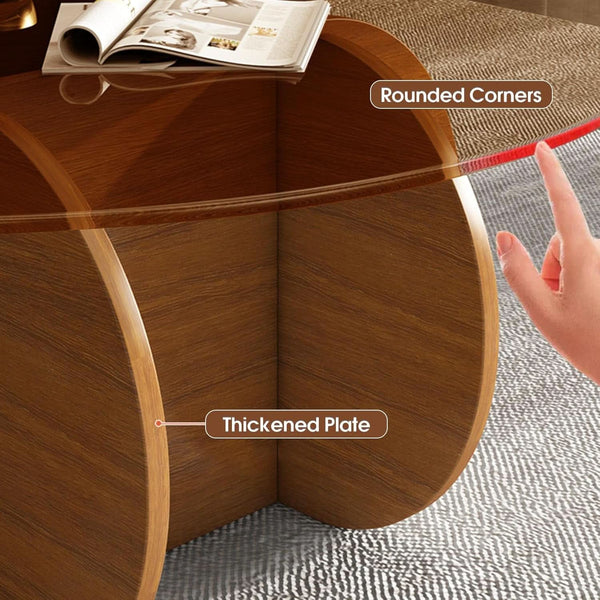 Smoked Glass Round Cocktail Table – cocktail table (view 4) | Roost & Roam