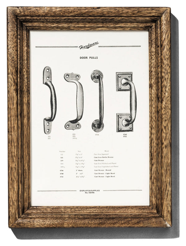 Wood-Grain Framed Hardware Print
