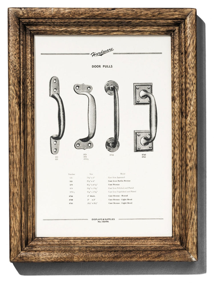 Wood-Grain Framed Hardware Print