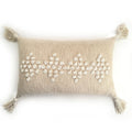Tufted Cotton Lumbar Pillow