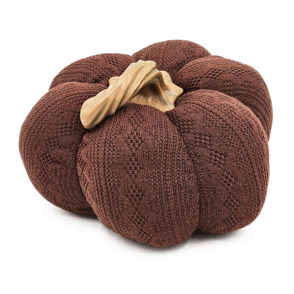 Cable-Knit Fabric Pumpkin Decor Set