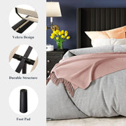 Wingback Velvet Queen Bed Frame