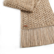Handwoven Crochet Fringe Table Runner