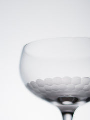 Handblown Clear Glass Coupe Set