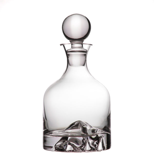 Handblown Crystal Mountain Decanter