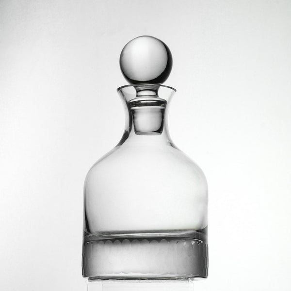Handblown Honeycomb-Etched Spirit Decanter