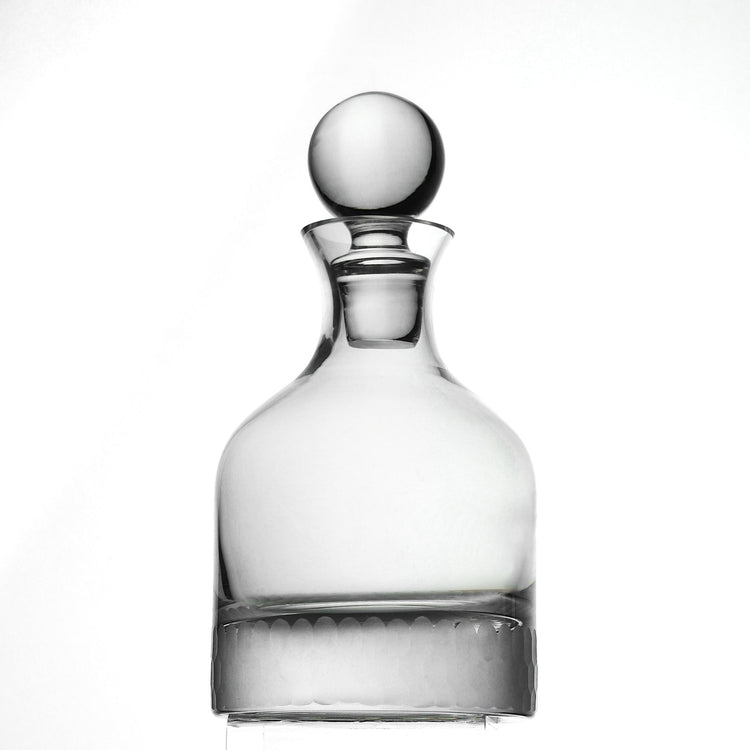 Handblown Honeycomb-Etched Spirit Decanter