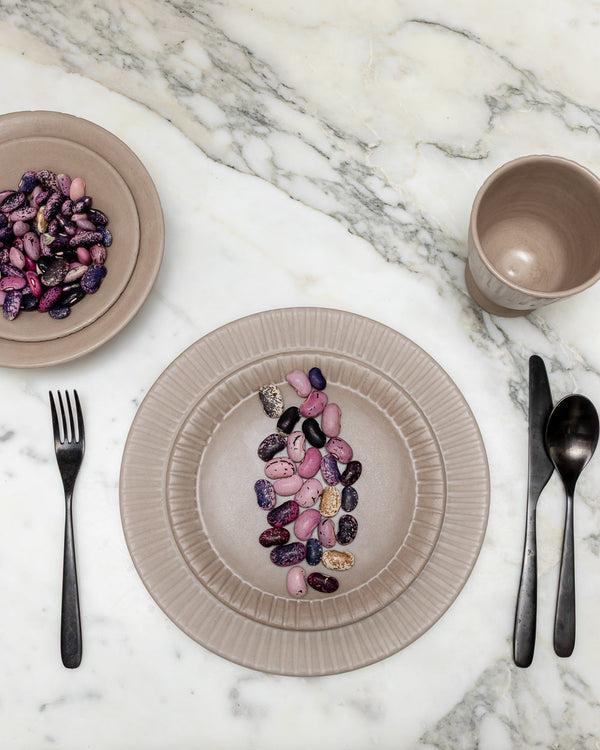 Carved Lines Matte Ceramic Dinner Plates – plates (view 3) | Roost & Roam
