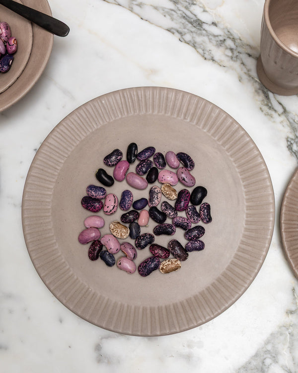 Carved Lines Matte Ceramic Dinner Plates – plates (view 2) | Roost & Roam