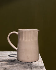 Hand-Carved Ceramic Serving Pitcher