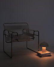 Dome Shade Matte Cream Table Lamp