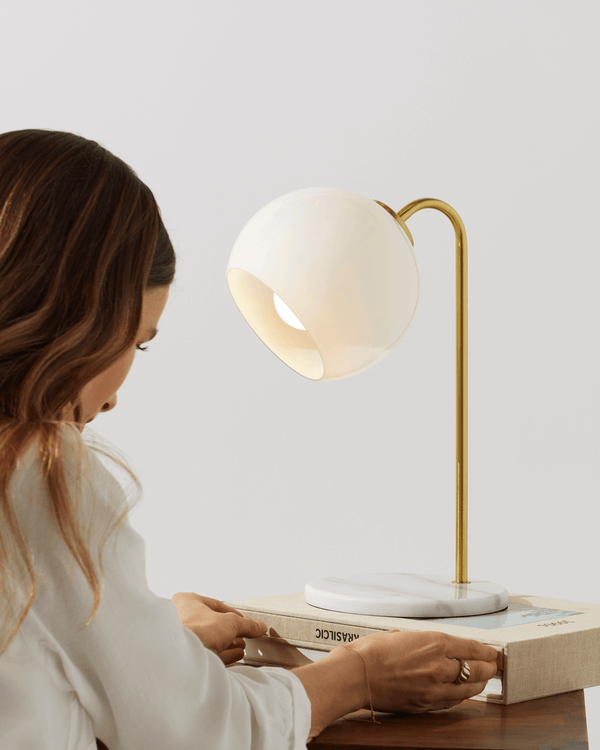 Globe Shade Brass Table Lamp