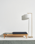 Metal Arm Drum Shade Floor Lamp
