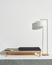 Metal Arm Drum Shade Floor Lamp