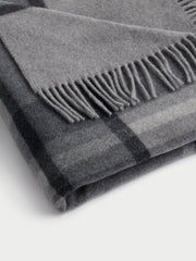 Plaid Wool-Cashmere Blend Throw