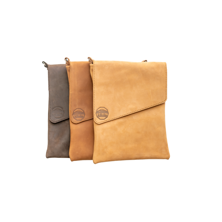 Envelope Flap Leather Crossbody Bag